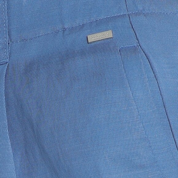 NWT Scotch & Soda blue linen blend cropped pleated trousers, M - Picture 9 of 12